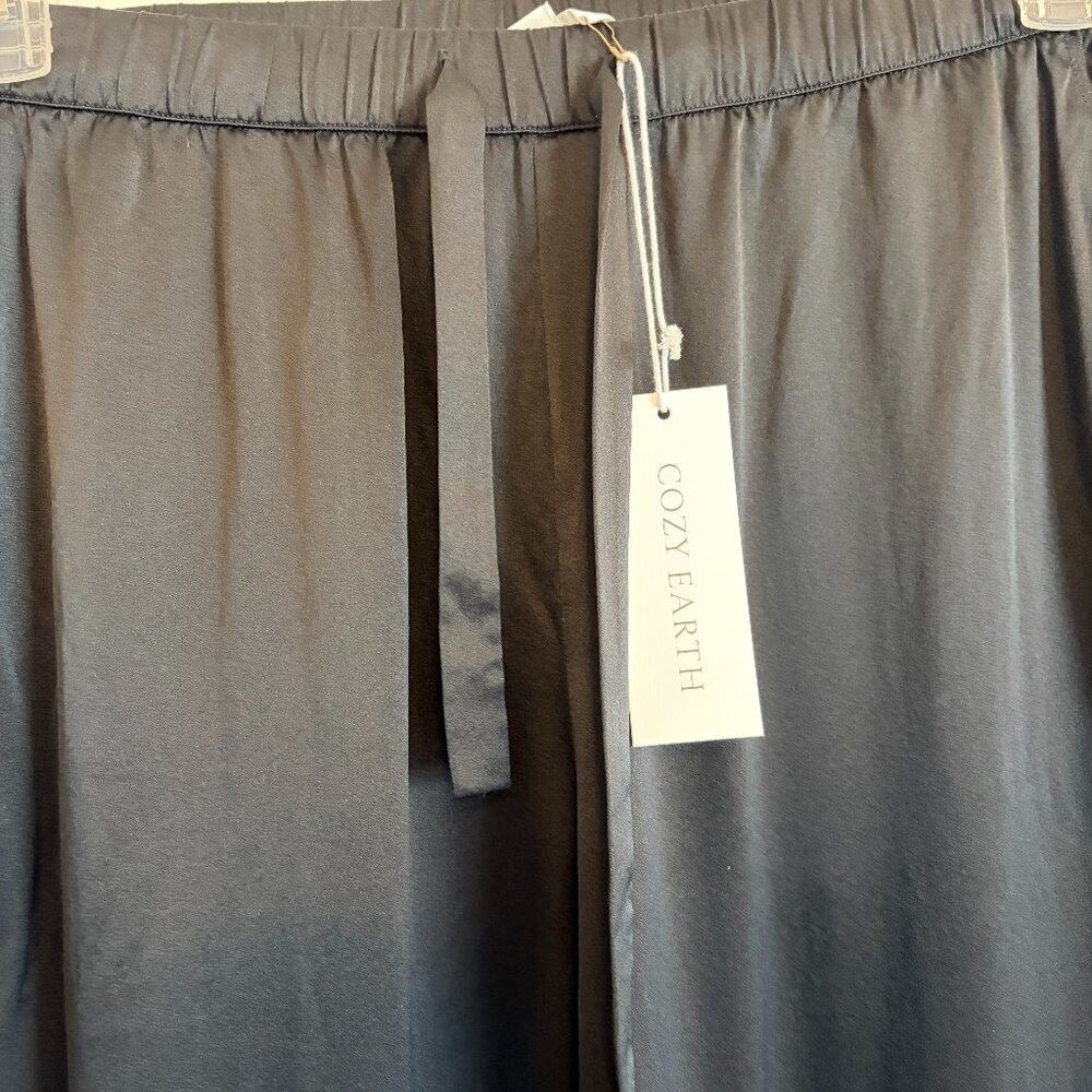 Cozy Earth Serenity Silk Classic Pajama Pant S Black NWT